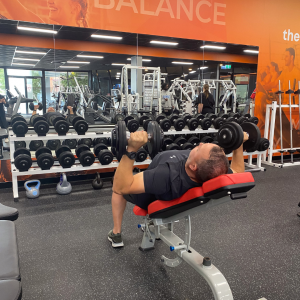 Man lifting weights